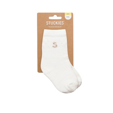 Stuckies 羊毛防滑襪 Pearl - 0 ~ 6 M / 無止滑