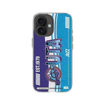 iPhone 16 Clear Case（相機按鈕） 透明 - NBA - 復古球員卡-猶他爵士 Utah Jazz - Vintage Card