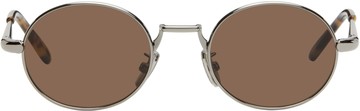 LOEWE 金色 Groove Oval 太阳镜