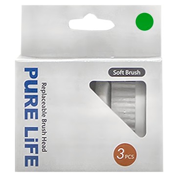 PuRE LiFE 寶淨 KI-10 替換牙刷刷頭 3件裝 超細軟毛 護齦刷頭  1盒