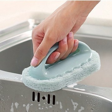 【台灣現貨】廚房清潔刷 洗手台清潔海綿 廁所去汙清潔海綿 浴室水槽多功能刷 強力去垢不傷表面 居家清潔