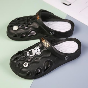 洞洞鞋男外穿開車包頭拖鞋2024新款夏季防滑厚底涼拖室外沙灘涼鞋