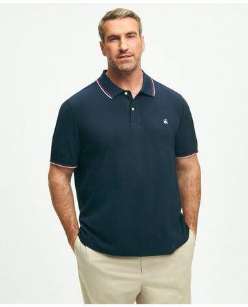 Brooks Brothers Men's Big & Tall Golden Fleece Supima Tipped Polo Shirt | Navy | Size 3X