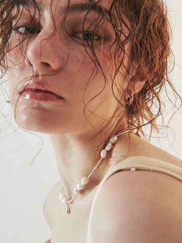 925silver Teardrop Pearl Necklace