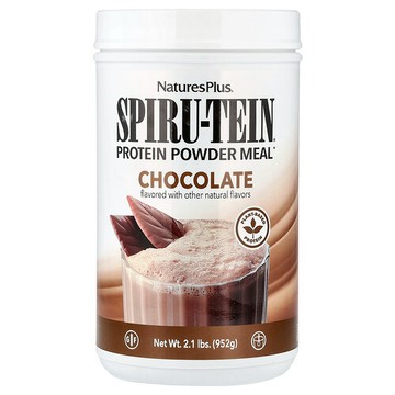 NaturesPlus, Spiru-Tein®，蛋白質粉代餐，巧克力味，2.1 磅（952 克）