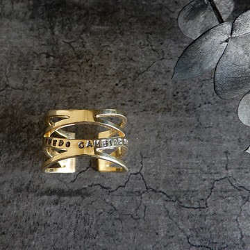 [可調]波紋環/黃銅R049