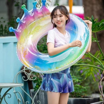 網紅游泳圈成人女腋下救生圈大人溫泉度假旅游水上充氣玩具大坐騎
