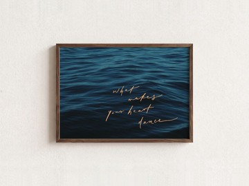 The Ocean 風格手寫海報 A3/A4 居家裝飾畫
