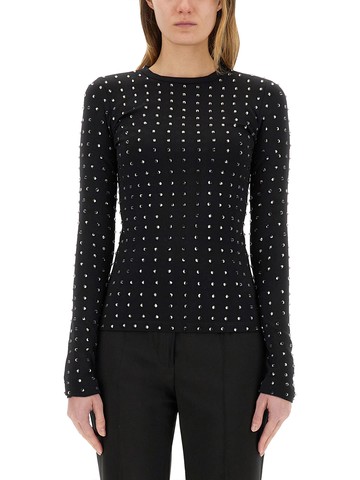 sportmax "negus" top with crystals