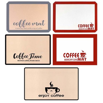 【現貨】咖啡機墊 廚房餐吧 洗碗吧檯瀝水墊 簡約風矽膠玻璃纖維餐桌墊 隔熱墊 Dhome