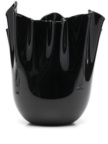 Venini - draped ceramic vase - unisex - ceramic - One Size - Black