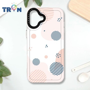 TRON IPHONE 16 PLUS 和風圓點棉球系列 MAGSAFE 磁吸 防摔 太空殼 透白 手機殼