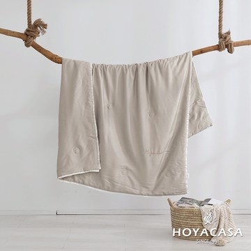 HOYACASA 300織琉璃天絲涼被｜奶茶米｜清淺典雅系列｜150x190cm