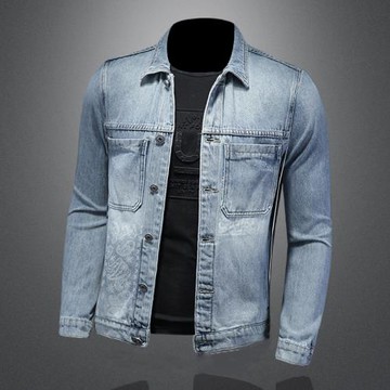 漫威毒液歐美水洗經典牛仔夾克男青年街頭帥氣外套翻領春秋新款潮