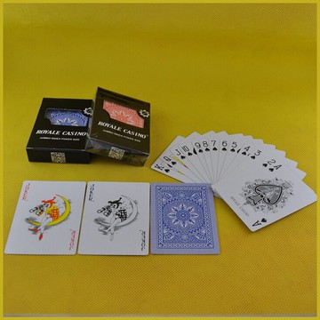 ROYALE CASINO 紙質撲克 紅藍背牌 寬牌尺寸 63*88MM