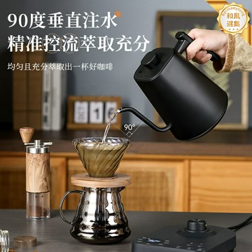 【細長鵝頸控流】手衝咖啡壺 電熱水壺 咖啡器具 手衝壺 電手衝壺 熱水壺 110V/220V電壓 溫控數顯 外貿出口款 美標加標適配
