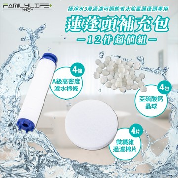 【FL生活+】極淨水3層過濾可調節省水除氯蓮蓬頭-專用過濾棉加購區