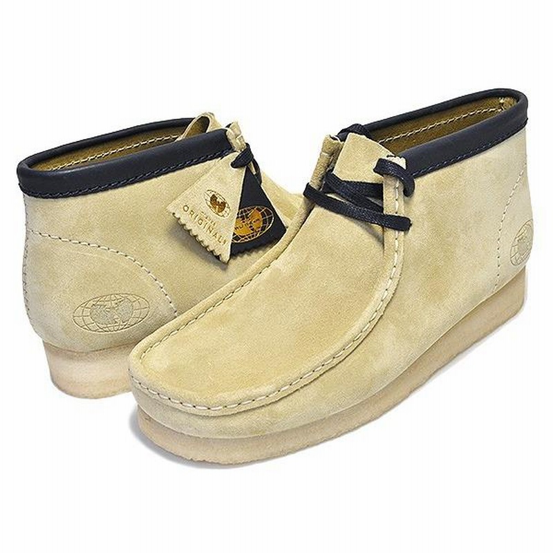 靴/シューズCLARKS Wu Wear Wallabee Yellow Suede UK8