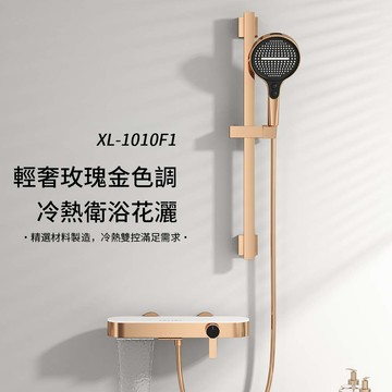 輕奢玫瑰金冷熱衛浴花灑 XL1010F1