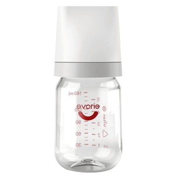 evorie 愛得利 PPSU寬口徑奶瓶 160mL  白色 + 灰色  1個