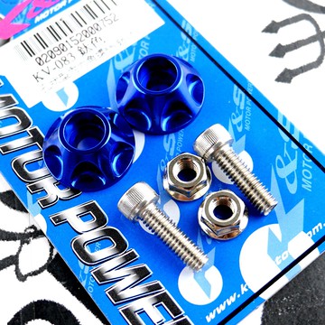 K&S 大牌螺絲 車牌螺絲 牌照螺絲 六角孔狀型 白鐵螺絲 各車種通用 藍色<大>