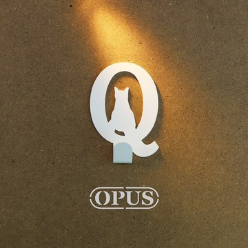 【OPUS東齊金工】當貓咪遇上字母Q - 掛勾(優雅白)/壁飾掛勾