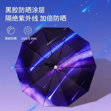 【台灣出貨】 自動創意傘十骨抗風加固加大加厚黑膠防曬防紫外線遮陽傘太陽傘