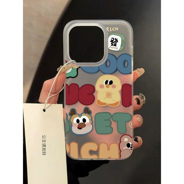 ✨限時特惠✨可愛字母動物S適用於iPhone16promax蘋果手機殼防摔軟殼蘋果14pl