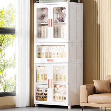 【AOTTO】 53面寬雙開門折疊三層收納櫃(收納櫃 衣櫃)