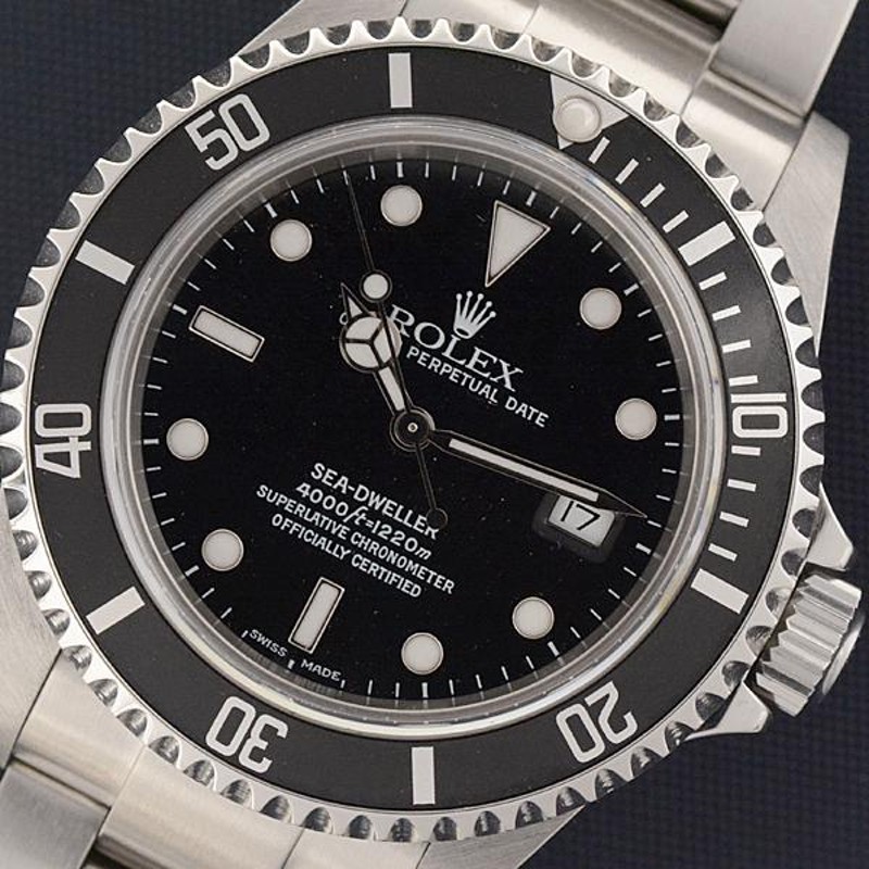 ロレックス 時計 メンズ シードゥエラー ダイバーズウォッチ ブラック文字盤 ステンレス ROLEX SEA-DWELLER 16600 SS 中古  | LINEショッピング