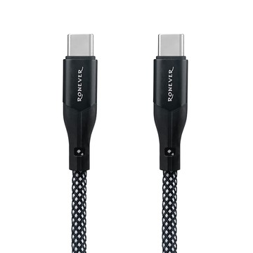 RONEVER 鋁合金磁吸收納充電線 TYPE-C to TYPE-C 240W  1m  黑色  1條