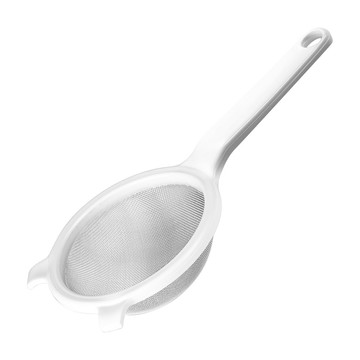 GHIDINI 義大利 不鏽鋼可勾掛濾杓(白10cm) / 廚房料理濾網 濾網勺 濾網杓 可機洗 洗碗機可洗