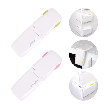 【4入】兒童安全鎖 抽屜鎖 櫃子鎖 門鎖 寶寶安全防護直角平面兩用鎖