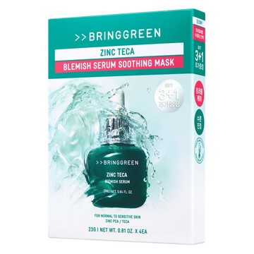 BRING GREEN Zinc Teca Trouble Serum Soothing Mask Sheet 1ea