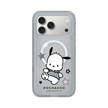 iPhone 17 Pro Max AirX 流變灰 - 三麗鷗-帕恰狗 Pochacco - 簡約黑灰白