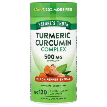 Nature's Truth, 姜黃素復合物加黑胡椒提取物，500 毫克，120 粒速釋膠囊