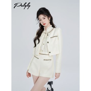 法式小香風時尚套裝女高級感秋季2023新款氣質名媛短款外套兩件套