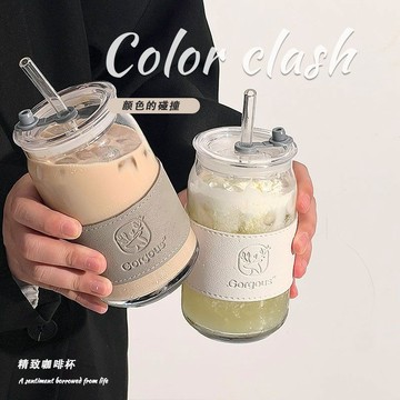 ✨限時搶購☜桃園出貨✨大容量ins風帶蓋吸管女杯辦公室杯子高顏值喝水杯果汁飲料咖啡杯