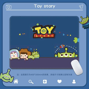 【台灣寄出 滑鼠墊】玩具總動員鼠標墊中小號巴斯光年三眼仔桌墊卡通動漫周邊護腕定制