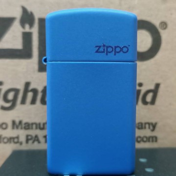 【現貨】美國 Zippo 打火機 正品 Slim袖珍版機身  皇家藍亞光烤漆 (型號1630ZL)