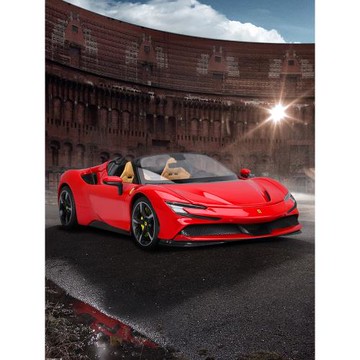 比美高1:18新品法拉利SF90 spider敞篷超跑汽車仿真合金模型跑車