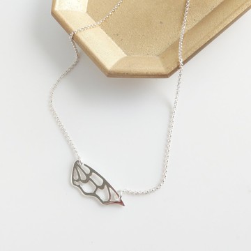 純銀 鏤空蝴蝶翅膀項鍊 項鍊