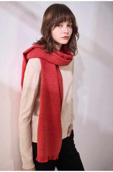 圓領坑條無縫毛衣