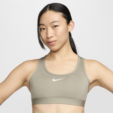 NIKE 運動內衣 女款 中度支撐 慢跑 瑜珈 訓練 AS W NK SWSH MED SPT BRA 灰綠 DX6822-320
