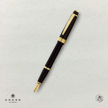 【CROSS】 Bailey Light貝禮輕盈系列金夾亮黑鋼筆(原廠正貨)