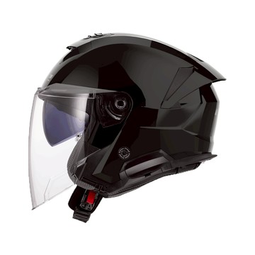 LS2 安全帽 OF618 VERSO II 素色 亮黑 排齒插扣 抗UV 內墨鏡 耳機槽 PINLOCK 全拆洗 半罩