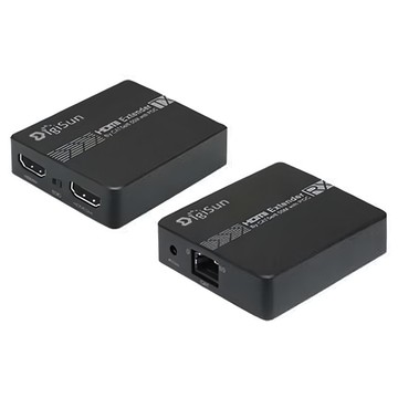 DigiSun 得揚 HDMI 網路線訊號延長器+紅外線遙控傳輸 網路線傳輸50公尺 支援POC功能  EH605  1組