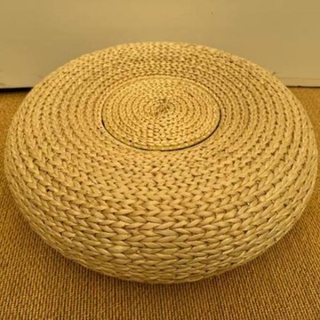 艾灸坐墊藤編蒲團打坐墊手工編織加厚草墩榻榻米加熱坐灸飄窗墊