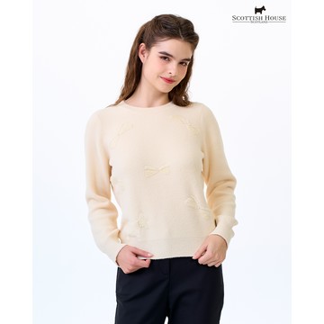 【SCOTTISH HOUSE】俏皮黃蝴蝶結長袖針織 CIVA1494