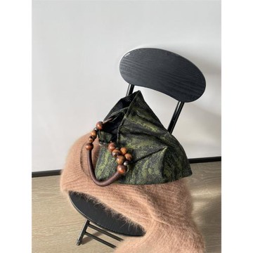 秋冬新款原創小眾款青苔綠新中式單肩腋下包女手提包袋子文藝國風